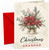 Grandad Christmas Card, Poinsettia Pot Floral Bouquet