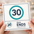 30th Birthday Card Funny Road Sign ‘Zone Ends’ Design - 20s Over, Big 30, Happy Birthday - Milestone Card for Him or Her