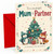 Mum & Partner Christmas Card, Penguin & Fox by Tree