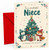 Niece Christmas Card with Penguin, Fox and Tree Gifts