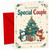 Special Couple Christmas Card, Penguin Fox Tree and Presents