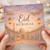 Eid Mubarak Greeting Card - Elegant Mosque Scene with Lanterns and Floral Garlands, Islamic Eid Card for Family and Friends