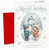 Granddaughter Christmas Card Snowman and Children Gift Scene