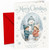 Mum Christmas Card Snowman and Children Gift Illustration