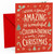 Cousin & Partner Christmas Card, Red Typography Candy Canes