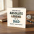 Dad Birthday Card - You're an Absolute Legend of a Dad, Happy Birthday - Bold Typographic Design for Father