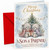 Son & Partner Christmas Card, Teddy Bears with Tree and Gift