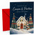 Cousin & Partner Christmas Card, Snowy Cottage & Trees