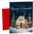 Nanny & Grandad Christmas Card, Snowy Cottage & Trees