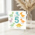Age 5 Dinosaur Birthday Card for Kids - Cute 'I am 5' with Apatosaurus, Parasaurolophus, Oviraptor, Ankylosaurus, Stegosaurus & Triceraptor - Children's 5th Birthday