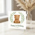 Cute Teddy Bear 1st Birthday Card - Watercolour Bear with Greenery Wreath - First Birthday Card for Baby Boy or Girl