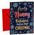 Nanny Christmas Card Snowflakes on Navy Background