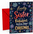 Sister Christmas Card, Lovely Sister Snowflakes on Navy