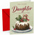 Daughter Christmas Card, Mouse on Christmas Pudding