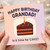 Funny Grandad Birthday Card - Happy Birthday Grandad, Is It Time for Cake? Chocolate Cake Slice with Candle Illustration