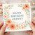 Granny Birthday Card - Watercolour Floral Wreath with 'Happy Birthday Granny' Message