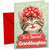 Granddaughter Christmas Card Cute Kitten with Red Bow