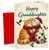 Granddaughter Christmas Card, Cuddling Cats in Red Scarf