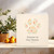 Pet Loss Sympathy Card - Forever in Our Hearts - Floral Paw Print Design - 145mm x 145mm - Condolence Card for Dog or Cat Owners, Includes Kraft Envelope