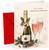 Friend & Partner Christmas Card Champagne Bottle and Glasses