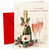 Grandson & Partner Christmas Card Champagne Bottle & Glasses