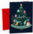 Auntie Christmas Card, Decorated Tree and Santa