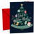 Dad & Step-Mum Christmas Card, Tree with Baubles & Santa