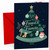 Fiancé & Fiancée Christmas Card, Tree with Baubles & Santa