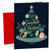 Grandson & Partner Christmas Card, Decorated Tree and Santa