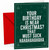 Funny Birthday Card Near Christmas Text with Baubles