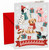 Christmas Card with Dogs in Jumpers and Presents Falalala