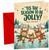 Christmas Card 'Tis The Season To Be Jolly' Reindeer Skaters