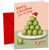 Christmas Card Funny Sprout Tree with Santa Hat