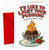 Funny Christmas Card Light Your Pudding Flaming Dessert