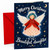 Daughter Christmas Card, Angel Girl with Wings and Stars
