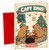 Christmas Card Cappy Xmas Capybara Tea and Tree Scene