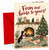 Christmas Card From Our House to Yours Fireplace Dogs Tree