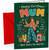 Mum Christmas Card, Festive Girl with Presents and Baubles