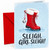 Christmas Card Sleigh Girl Sleigh Red Santa Boot