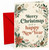 Christmas Card with Doves and Pinecone Wreath