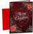 Christmas Card Merry Christmas Poinsettia Holly Baubles
