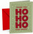 Thank You Card, Ho Ho Ho Typography on Green Starry Background