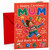 Mum Christmas Card, Funny Festive Chaos Mum Illustration