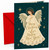 Christmas Card Angel and Stars Merry Christmas & Happy New Year