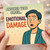 Funny Birthday Card - 'Another Year Older.. Emotional Damage' Cartoon Meme Design with Confetti for Friends, Colleagues, Him or Her