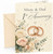 Mum & Dad 1st Anniversary Card Rose Gold Rings and Roses