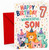 Son 7th Birthday Card Cute Party Cats and Confetti