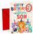 Son 9th Birthday Card Party Cats in Hats and Confetti