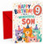 Son 9th Birthday Card Party Cats in Hats and Confetti