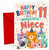 Niece 11th Birthday Card Party Cats in Hats and Confetti